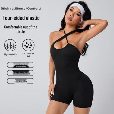 Kardashian-Inspired Quick-Dry One-Piece Yoga Jumpsuit for Outdoor Sports Fitness