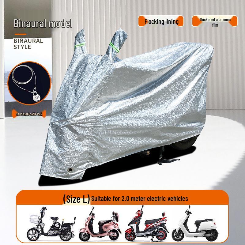 Electric Vehicle & Motorcycle Rainproof Dustproof Cover with Sunscreen Protection
