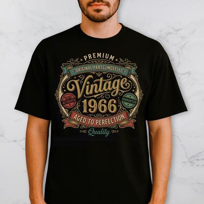 Vintage Geburtsjahr T-Shirt – Perfekt gealtertes Tee, Originalteile Mostly Lustiges Geburtstagsgeschenk