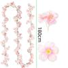 1-5PCS Faux Cherry Blossom Vine Artificial Flower Garland Ivy Decor for Cover Wrapping Wall Wedding Home Decoration