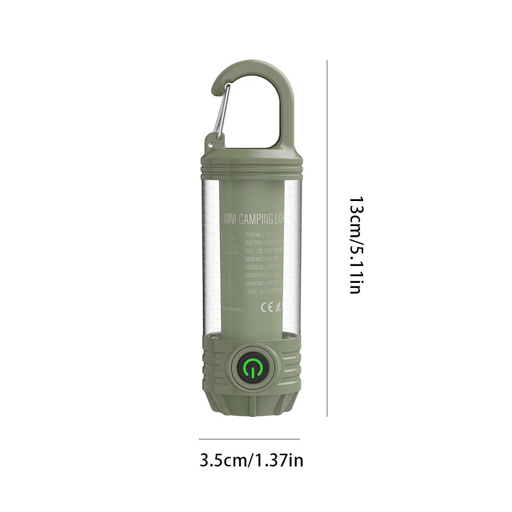 Powerful Handheld Flashlight USB Charging Mini Camping Light 6 Modes Outdoor Emergency Light 1200mAh for Camping Fishing Walking