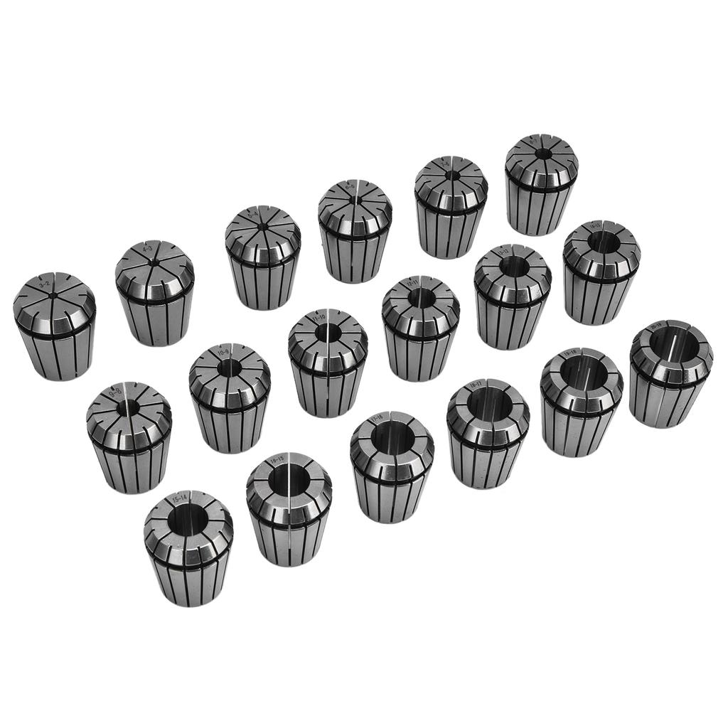18Pcs ER32 Spring Collet Carbon Steel Milling Lathe Chuck Set for CNC Engraving Machine 3?20mm