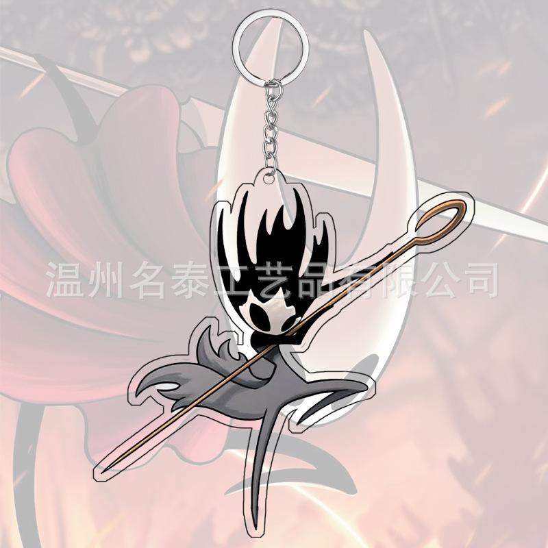 Anime Hollow Knight Silksong Porte-clés Acrylique Accessoires Charms de Sac Créatifs Pendentif de Sac à Dos Porte-clés Drôle Cadeau pour Fans