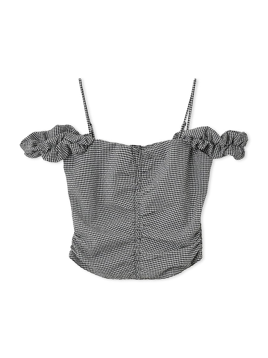 

Snidel Design Puff Sleeve Blouse SWFB252096 Check Women s