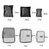 6pcs Packing   Luggage Bags   High quality Travel Travel Luggage Packing  s Set with Toiletry Bag Grey