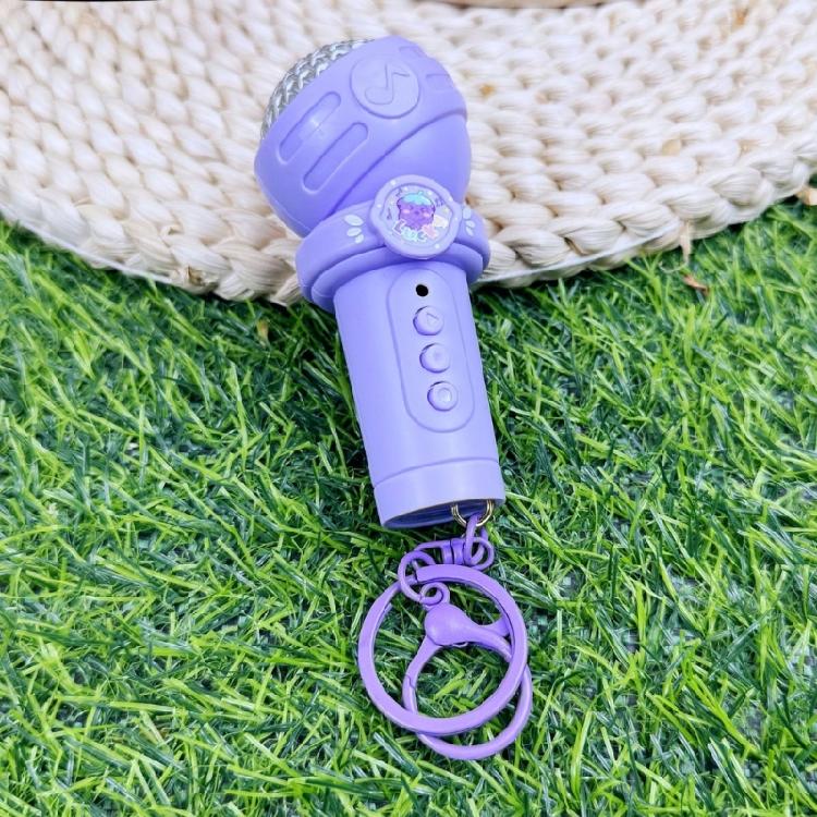 Kids Microphone Keychain Shape Recorder Pendant Reusable Recording Function Compactly Keyring Design Safe ABS Gift Item