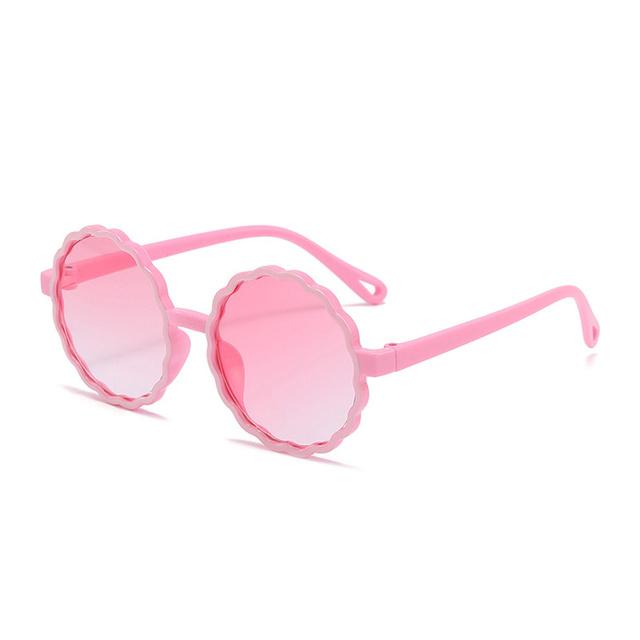 Kinder Niedliche Runde Wellenkanten Sonnenbrille Uv400 Mädchen Jungen Kinder Outdoor Beschattung Street Shot Brille Polarisiert Fahrbrille