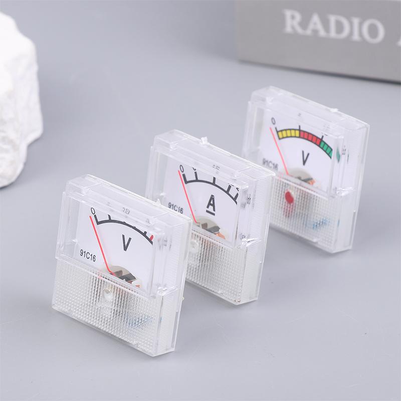 40*40*30mm AC 150-300V DC 10-250V DC 5-75A Ammeter Mini Voltage Current Meter Tester Analog Pointer Volt Ammeter Panel Meter
