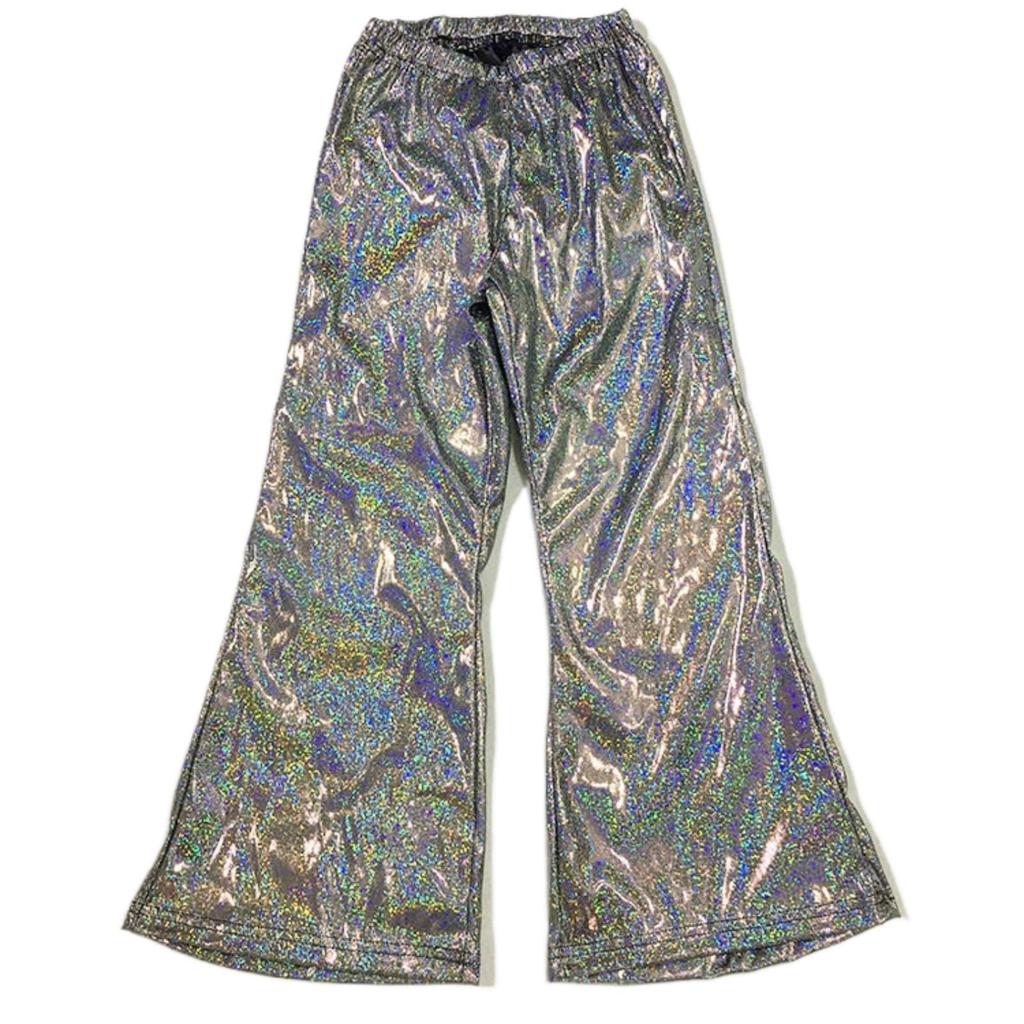 Pantalones Elásticos Brillantes para Niños y Niñas Para Carnaval Escenario Disfraz Fiesta
