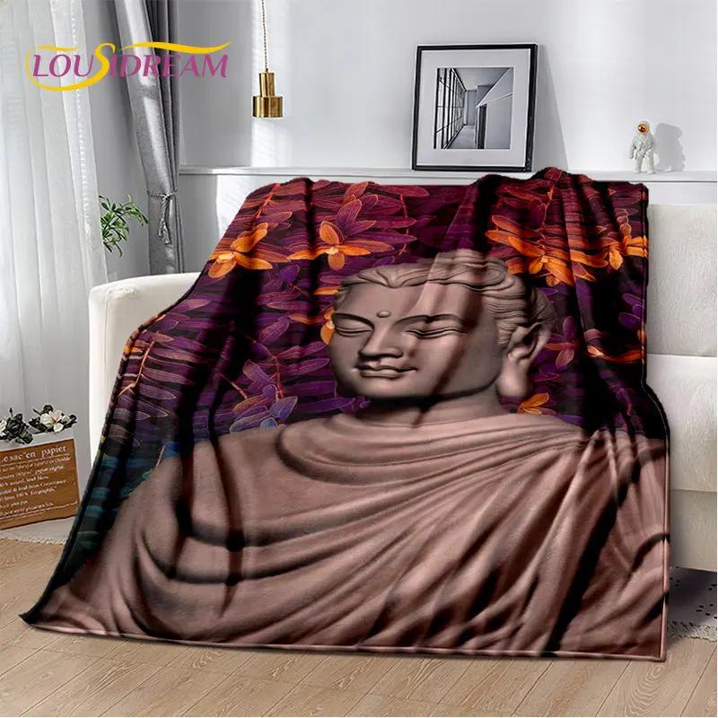 Sakyamuni Buddha Buddhism Tro Religion Mjuk Plyschfilt, Flanellfilt Pläd för Vardagsrum Sovrum Säng Soffa Be