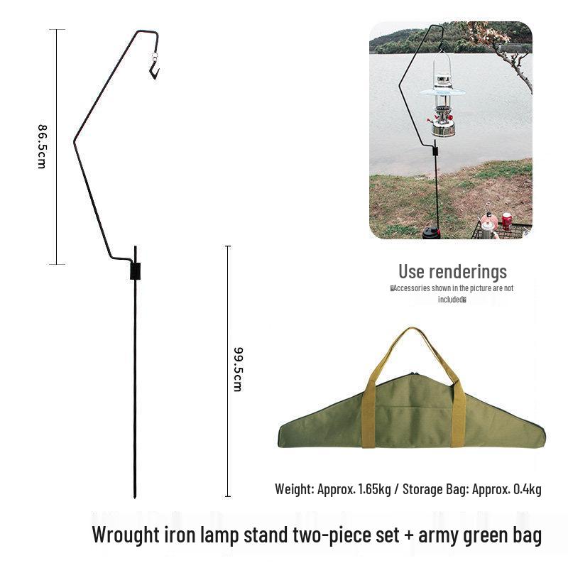 Kepulide Military Green Aluminum Camping Tripod Clothes Rack