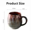 500ml Creative Personality Mug Breakfast Cereal Milk Cute Ceramic Cup Daily Household Large-capacity Retro Coffee Cup