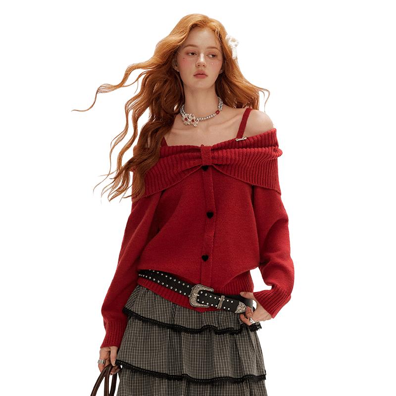 

UNIFREE Women s Off-Shoulder Knit Sweater One Size