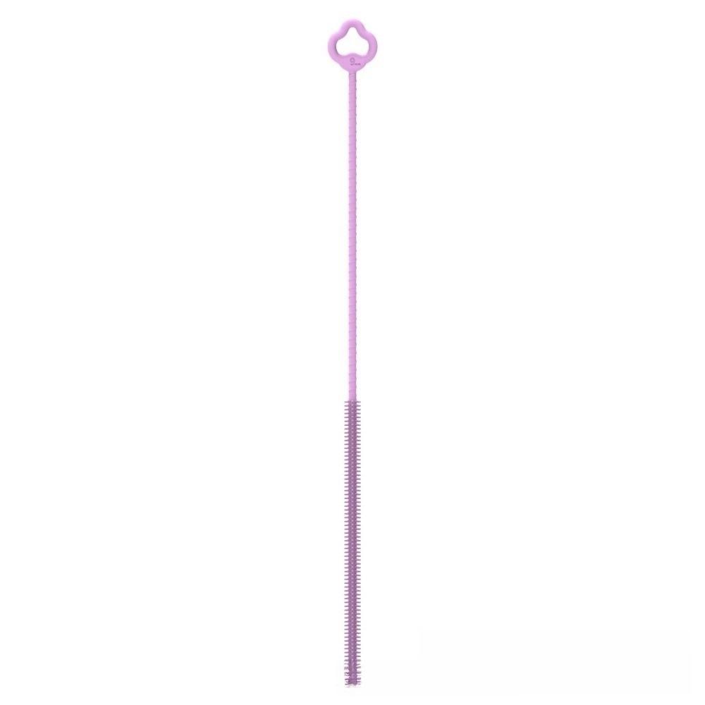 Soft Bristle Silicone Straw Brush Long Handle Bottle Brush Straw Cleaning Brush For Long Straws