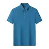 Men's Summer Seamless Ice Silk Stretch Polo - Non-Iron, Short-Sleeve, Business Casual