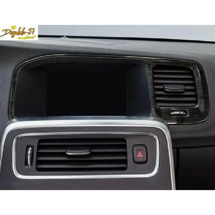 Black Titanium Middle Console Navigation Panel Trim Fits For Volvo S60 2011-2018