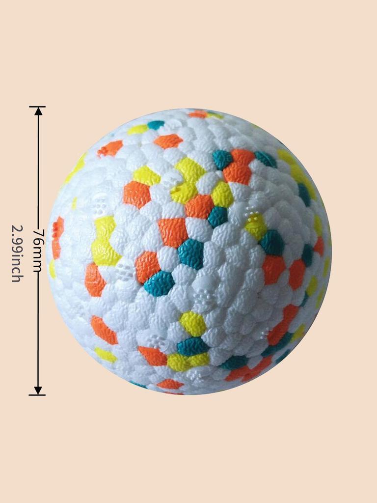 1 PCS Random Color High-Elastic Lightweight Popcorn Ball Chew Resistant Teeth Grinding Pet Toy Solid Dog Ball