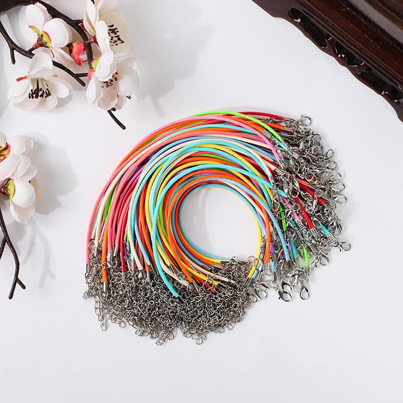 Women's Colorful High-Quality Waxed Pendant Necklace Cord