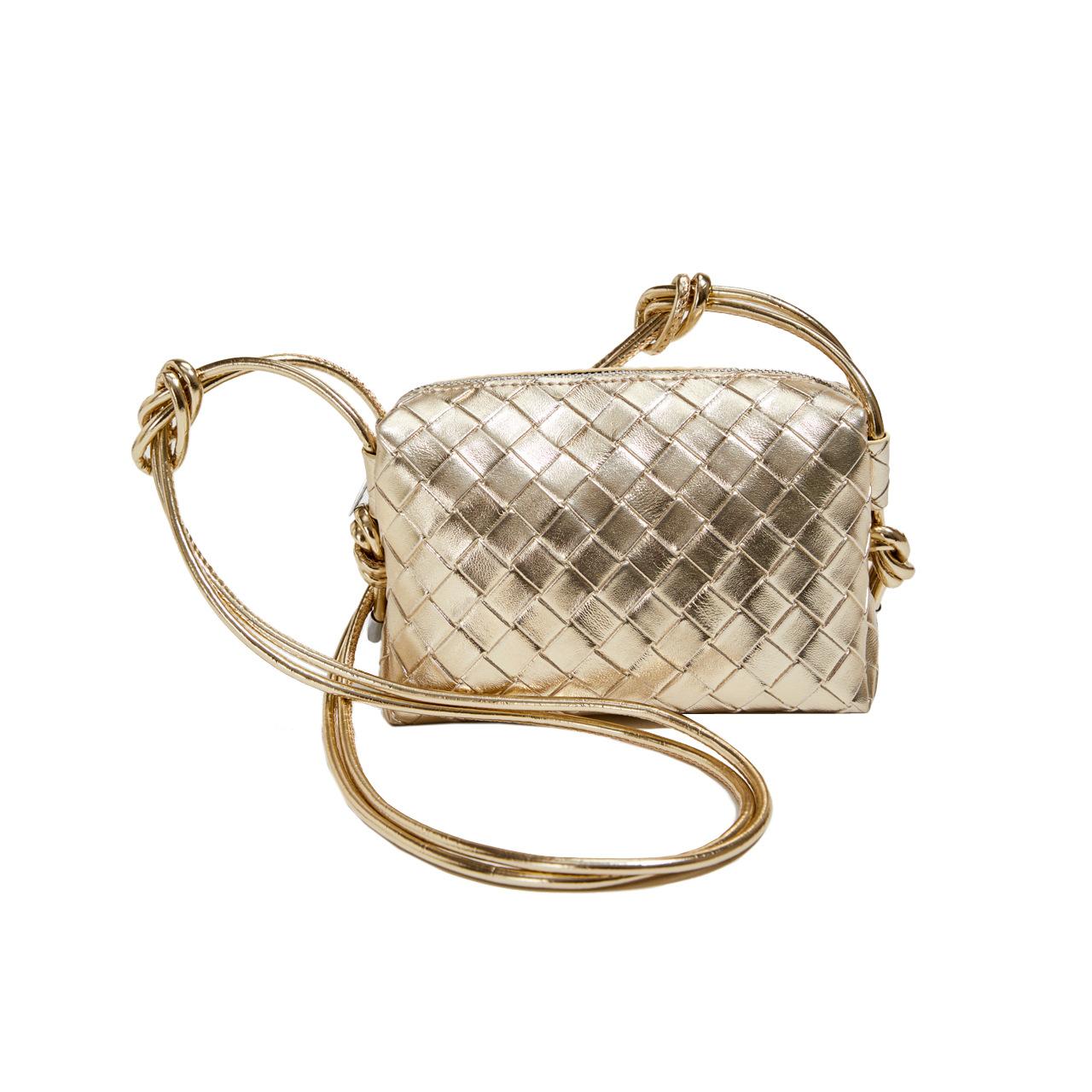 

Жіноча модна проста повсякденна сумка-мессенджер з діамантами, невелика квадратна сумка золотий