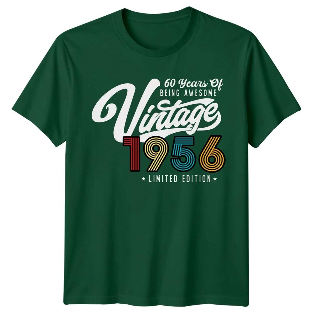 Vintage 1956 Sixty Years Of Being Awesome Birthday Unisexs TShirt S