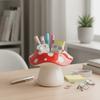 Multifunctional Design Mushroom Storage Box Polka Dot Pattern Pen Holder  Desk Stationery