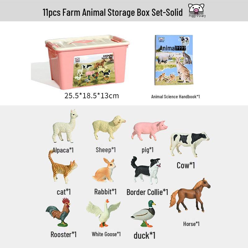 Piggy s Diary Baby Elephant Toy: Wild Farm Animal Cognitive Model