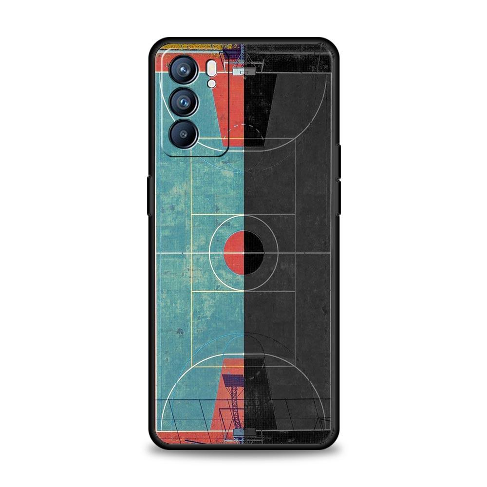 Football Basketball Tactical Board Phone Case For Oppo Reno 13 12 11 10 7 F Find X5 X6 A98 A80 A79 A78 A57 A54 A17 Pro Soft TPU