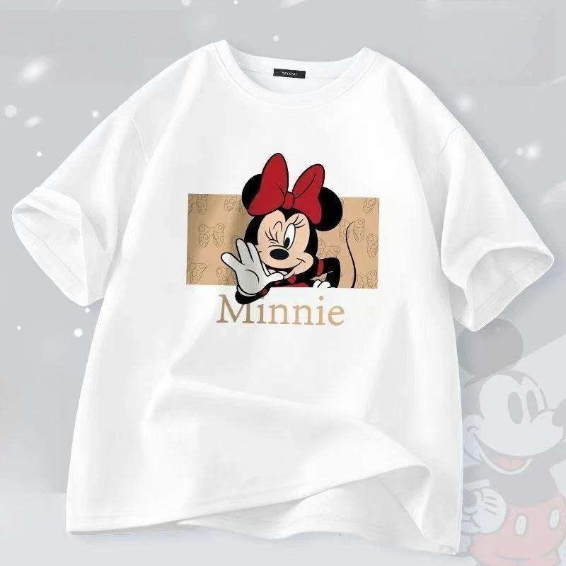 Disney Retro Frame Minnie Mouse Unisex TShirt Oversized Casual Short Sleeve Top Fashion Comfortable Famous Tshirts