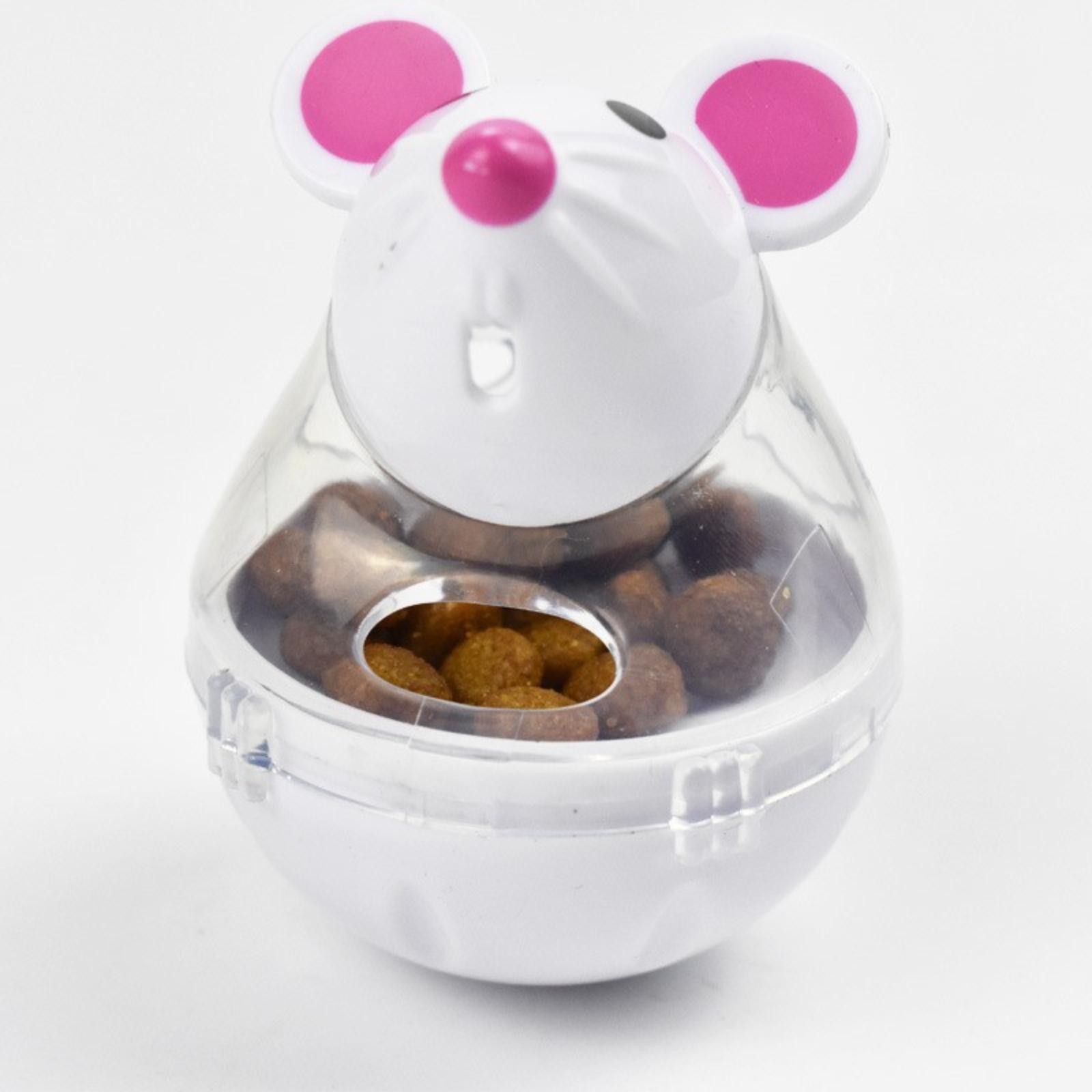 

Toy Mouse Head Roly-poly Food-dispensing Ball белый