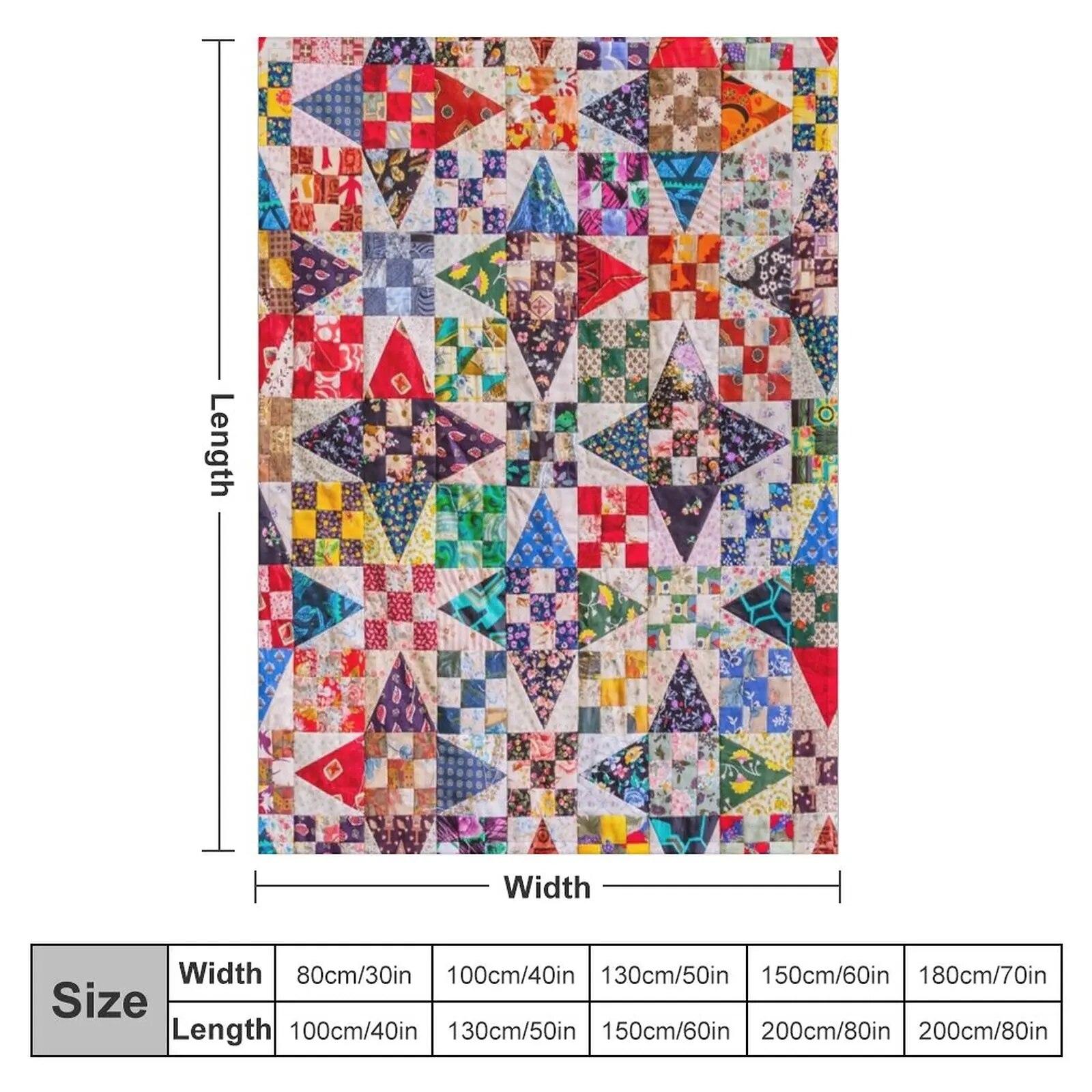 Plaid Patchwork Maison De Campagne 150x200 Cm – 100% Coton, Couvre-lit Ou Jeté