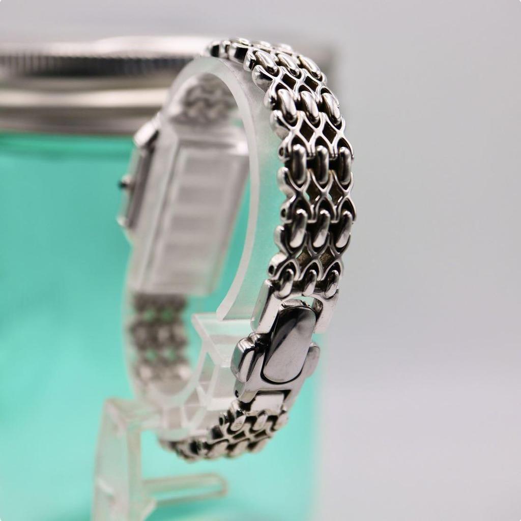 [USED] SEIKO Exceline 12P Diamond Shell Dial Silver Watch 1314