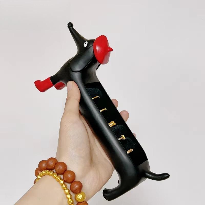 Dachshund Dog Ring Storage Box, Jewelry Display Rack, Creative Ring Tray, Cute Desktop Ornament, Jewelry Organizer Gift