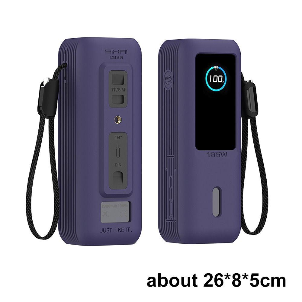 with Lanyard Silicone Carrying Case Anti-fall Phone Charger Case for Anker Zolo 165W Travel