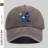 Pc Pcs Blue Floral Trucker Hat Suitable for Men  Women Adjustable Washed Buckle Strap Vintage Washed Baseball Cap with Flor