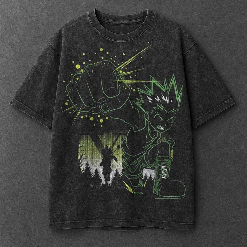 

Anime Hunter X Hunter Gon Freecss Graphic T Shirt Men Women Clothing Oversized Tshirt Washed Cotton Tee Harajuku Vintage T-shirt XXL чёрный