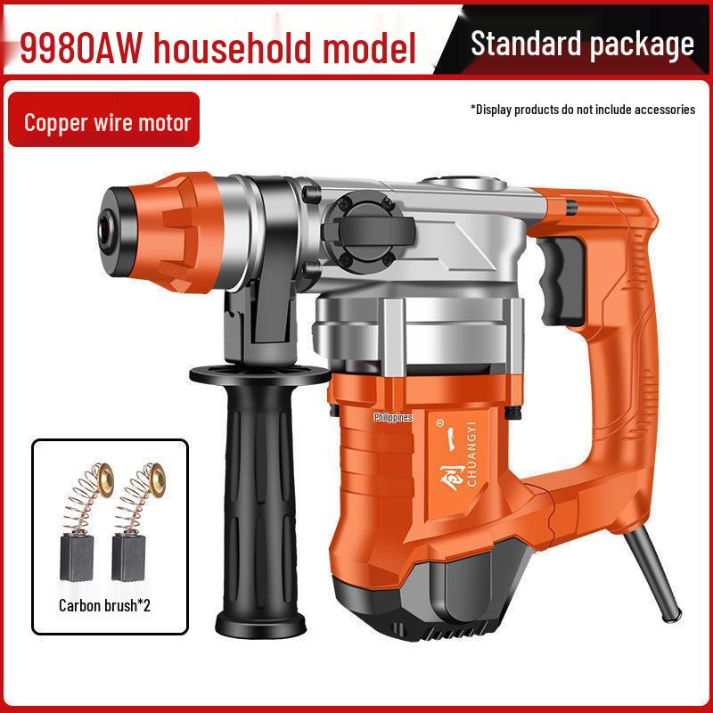 Chuangyi Multi-Functional Electric Hammer & Drill: Dual-use High-Power Concrete Impact Tool for Household and Industrial Use.
