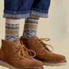 Double-needle Double-way Socks for Men, Mid-calf Cordless Long Socks, Cotton Ethnic Style Long Calf Retro Trend for Autumn and Winter