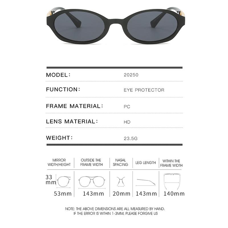 Retro Oval Small Frame Y2k Sunglasses For Women High-end Anti-uv Street Photography Sunglasses For Women 0