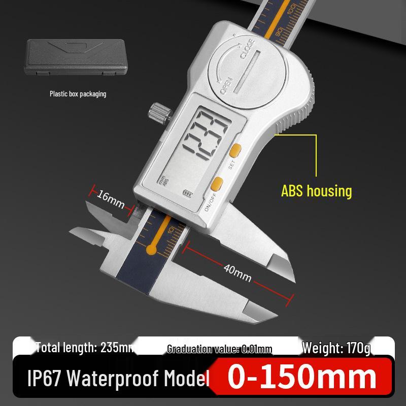 High-Precision Digital Vernier Caliper - Small Industrial Grade Metal Electronic Depth & Height Measurement Tool