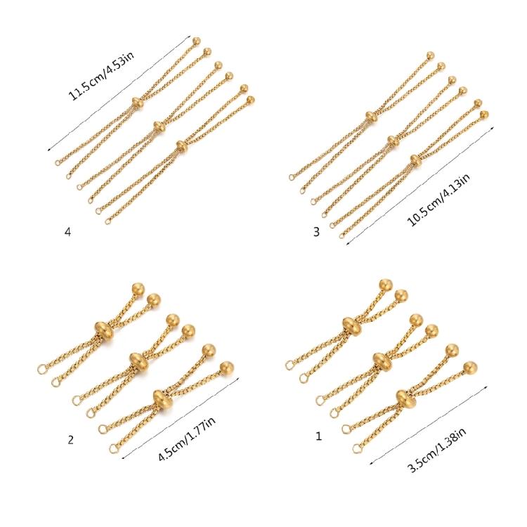 3PCS Extendable Chain Interchangeable Chain Suitable for Bracelets and Necklaces