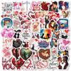 50 Pcs Love Stickers | Vinyl Stickers For Bike Water Bottles Laptop Refrigerator Cup Luggage Computer Mobile Phone Skateboard Decals