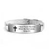 Adjustable Inspirational Quotes Braclets Stainless Steel/PVC Bible Verse Bracelet  Faith Gifts