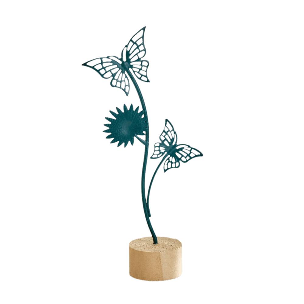 Sunflower Leaves Butterfly Ginkgo Leaf Ornament Hollow Out Metal Art Ornaments Table Top Ornament