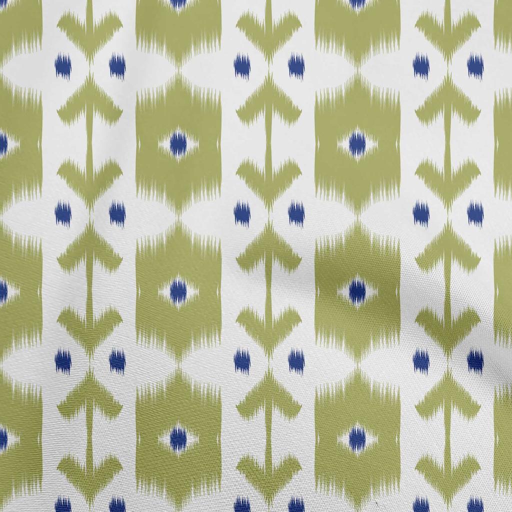 oneOone Cotton Flex Grayish Blue Fabric Ikat Sewing Craft Projects Fabric Prints By Yard 40 Inch