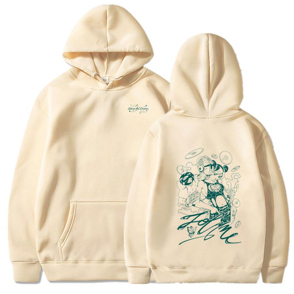 Anime Jojo Bizarre Adventure Kläder Stone Ocean Kujo Jolyne Manga Kläder Kvinnor Toppar Casual Vinter Vår Parstil Kläder