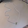 Silver Sparkling Plain Chain Necklace Women'S Summer Collarbone Chain Temperament Fashion Neck Chain Tide