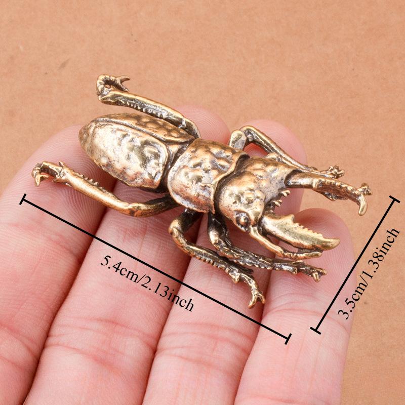 

Бронзовые антикварные жуки Миниатюрная фигурка Маленькие настольные украшения Винтажные медные насекомые Чайные питомцы Украшения Домашний декор Аксессуары