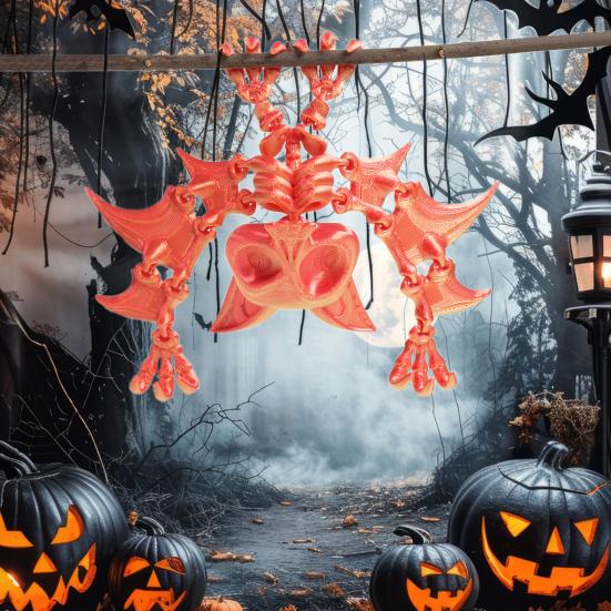 Figurină Liliac de Agățat Imprimată 3D Articulații Mobile Figurină Liliac Model Liliac Articulat