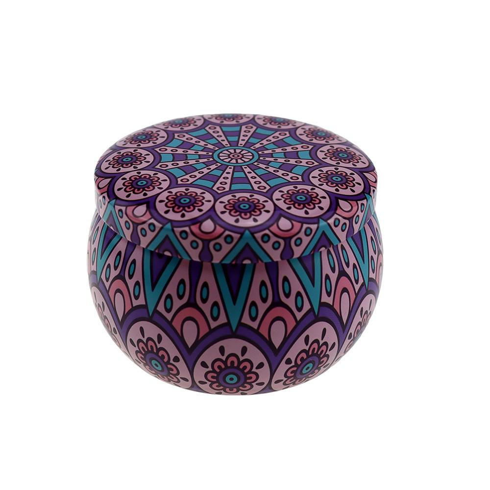 4.4oz Aroma Candle In Drum-shaped Tinplate Gift Jar
