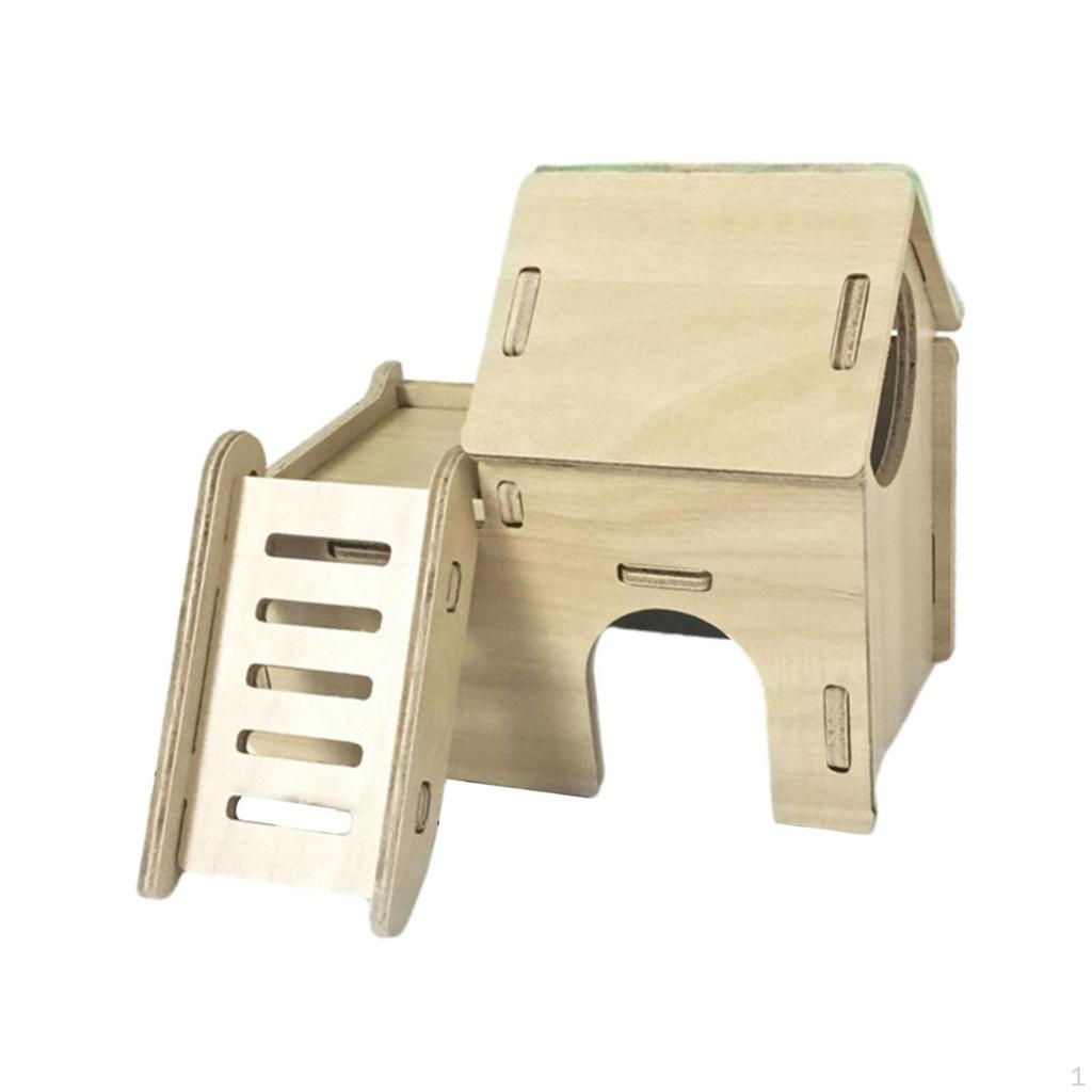 Wooden Hamster House - Perfect Hideaway for Small Pets